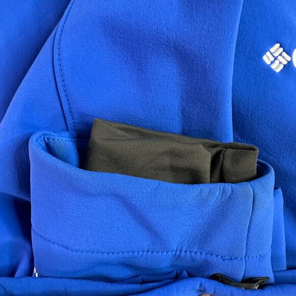 Columbia Interchange Jacket Mens M Blue Titanium Omni Shield Soft Shell Fox News - Picture 13 of 15